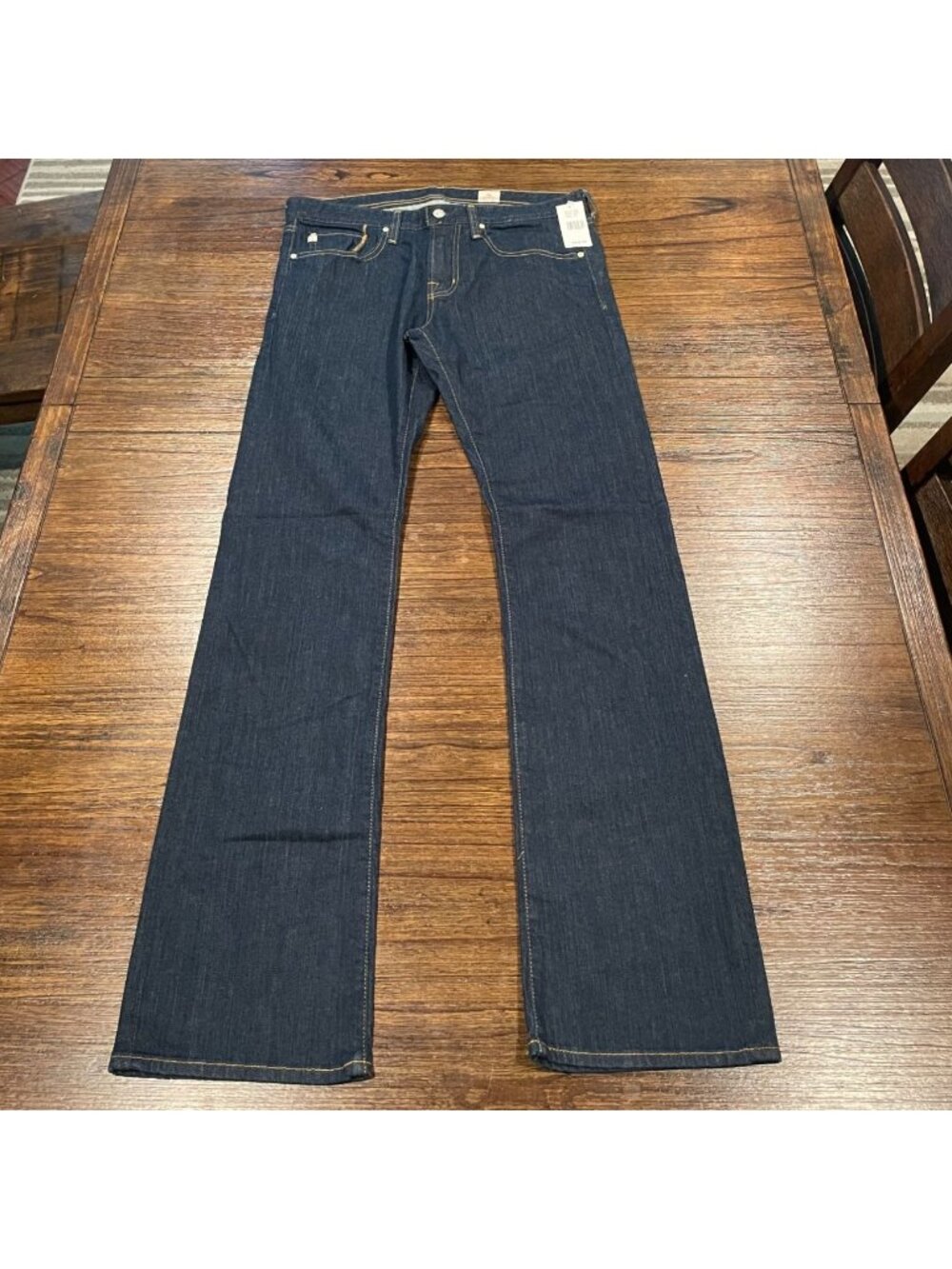 AG Straight Bootcut Jean 32x33.5 Medium-Dark Indigo Wash Minimalist Casual Denim
